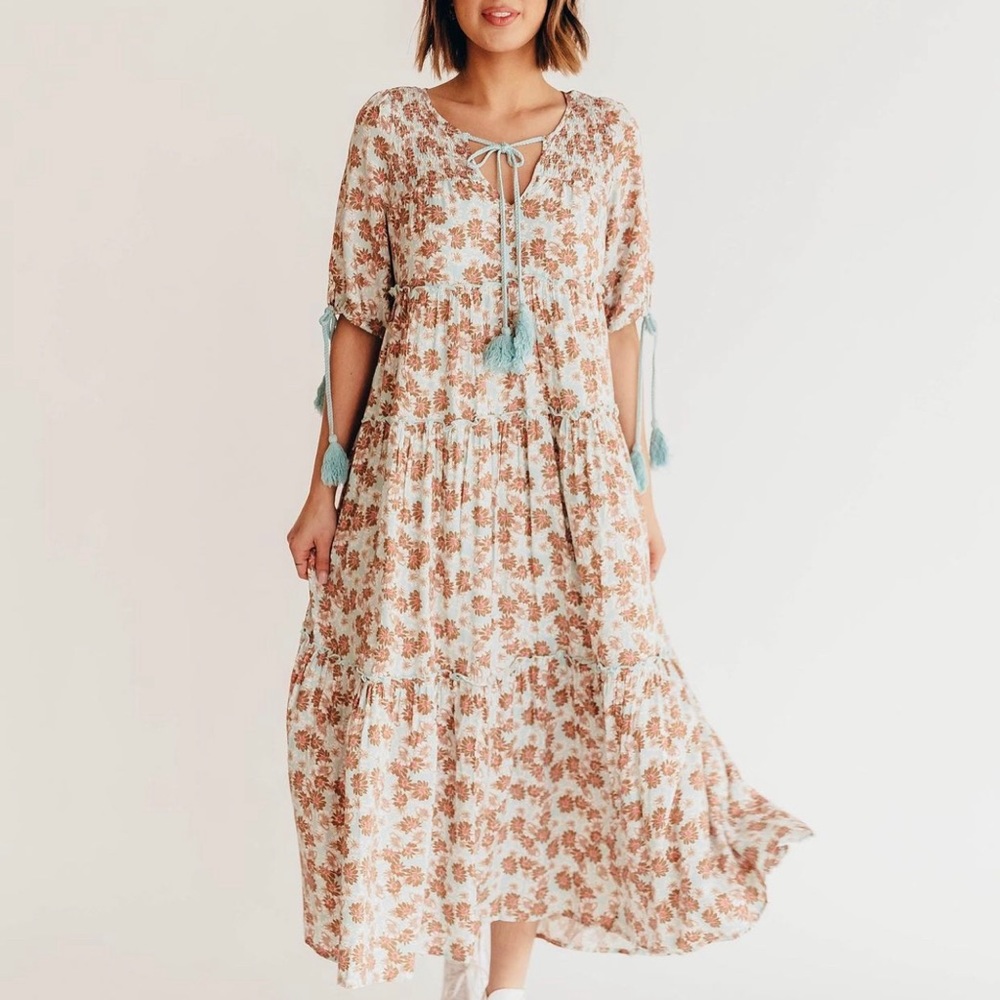 RED DRESS BOUTIQUE LIGHT BLUE FLORAL DRESS